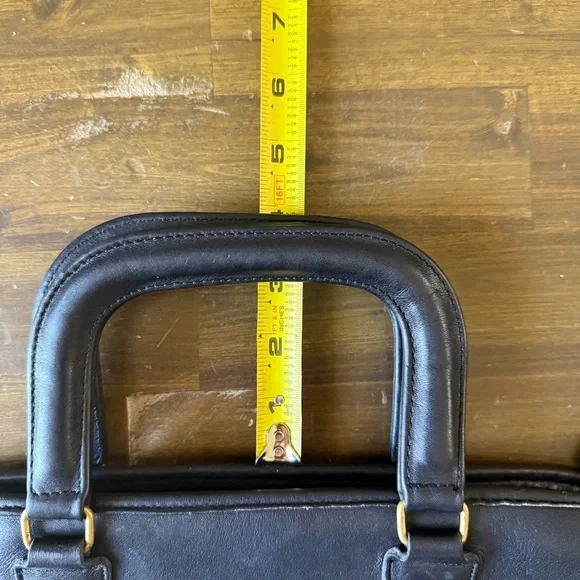Coach Black Leather Satchel Briefcase